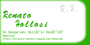 renato hollosi business card